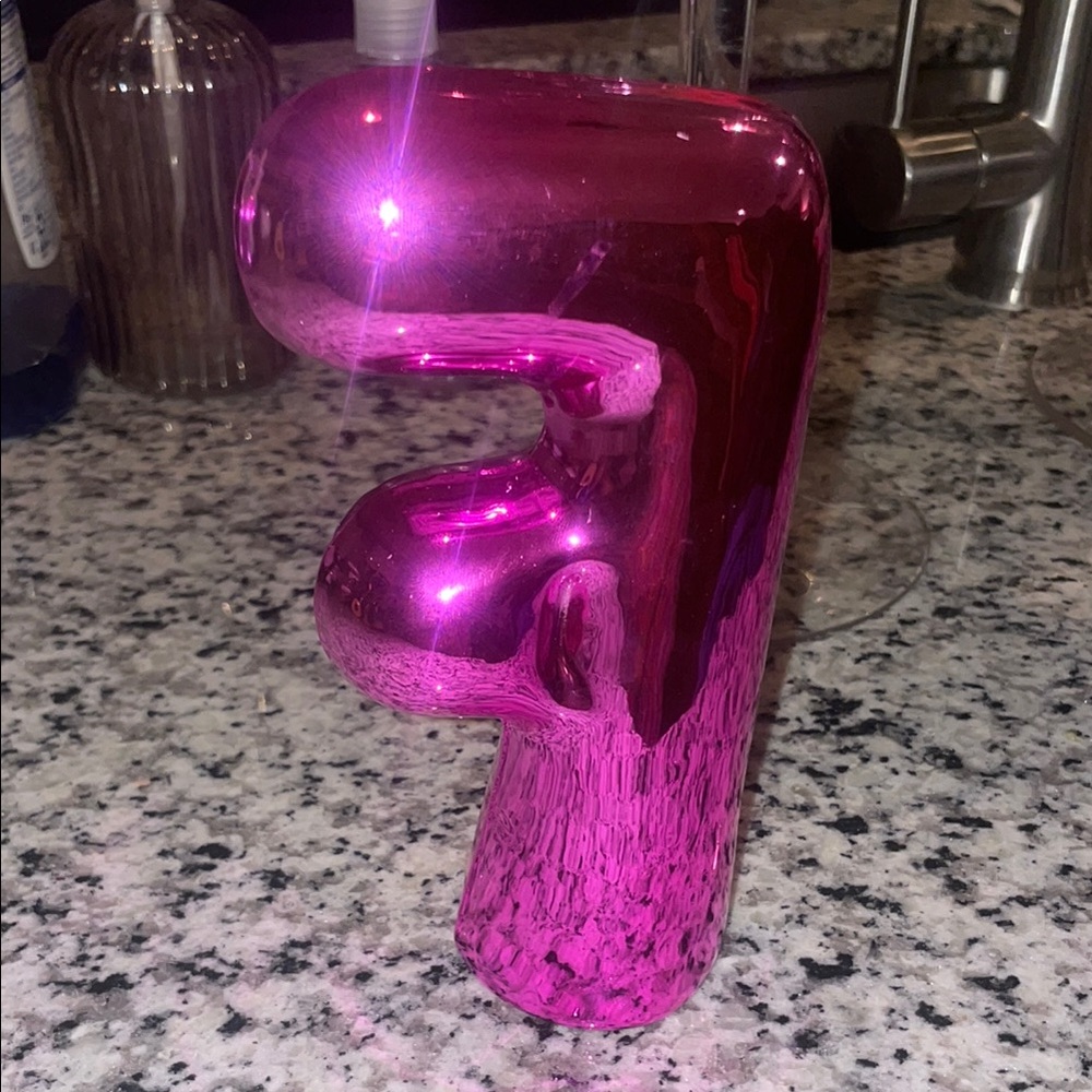 Pink F Shaped Decorative Object